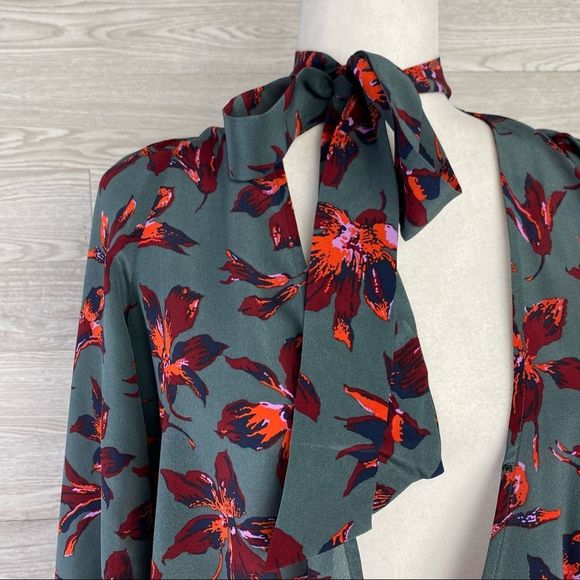 MADEWELL plus Size XXS SILK TIE-NECK WRAP TOP - Picture 4 of 9